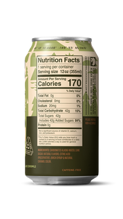 Can with nutrition facts label on a white background